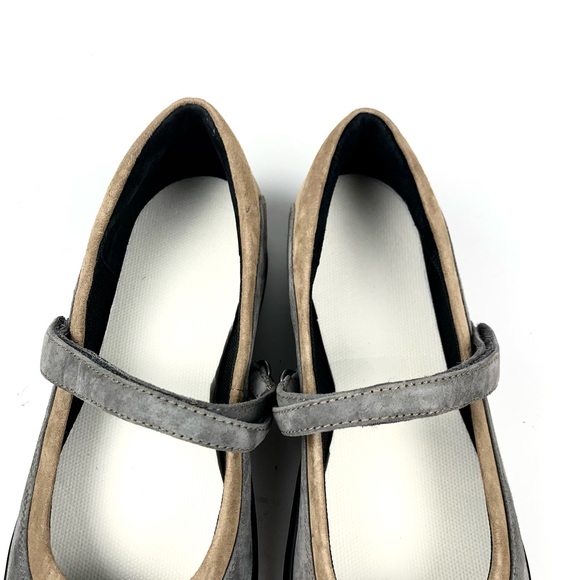 Aetrex Womens Gray Suede Mary Janes Size 9 - Picture 7 of 7